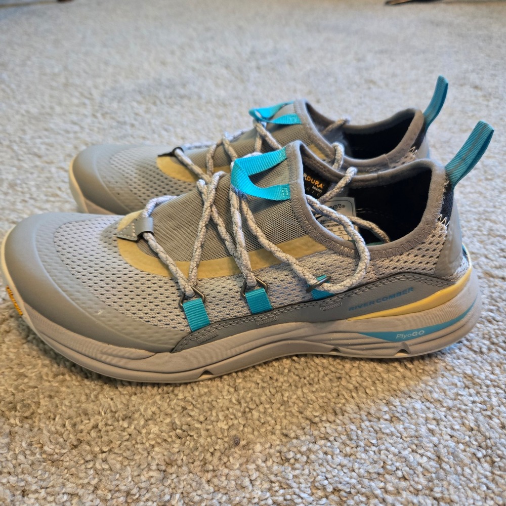 Danner Rivercomber Gray Blue Cordura Vibram Hiking Shoes Womens 8.5 61284